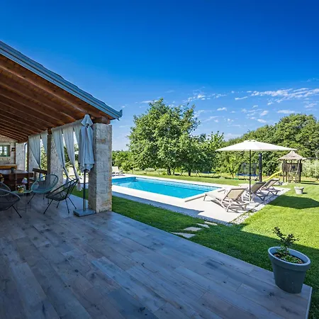 Villa Stella Polaris For 8 Persons In Istria With Private Pool, Sea View, Large Garden & Kids Playground Stuti