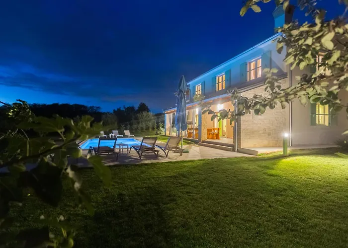 Stella Polaris For 8 Persons In Istria With Private Pool, Sea View, Large Garden & Kids Playground Villa *